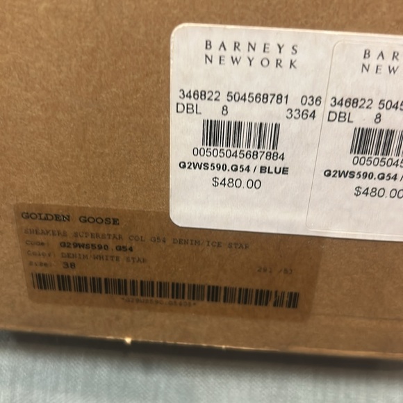 Golden goose superstars dark denim distressed sneakers size 8 - Picture 8 of 8